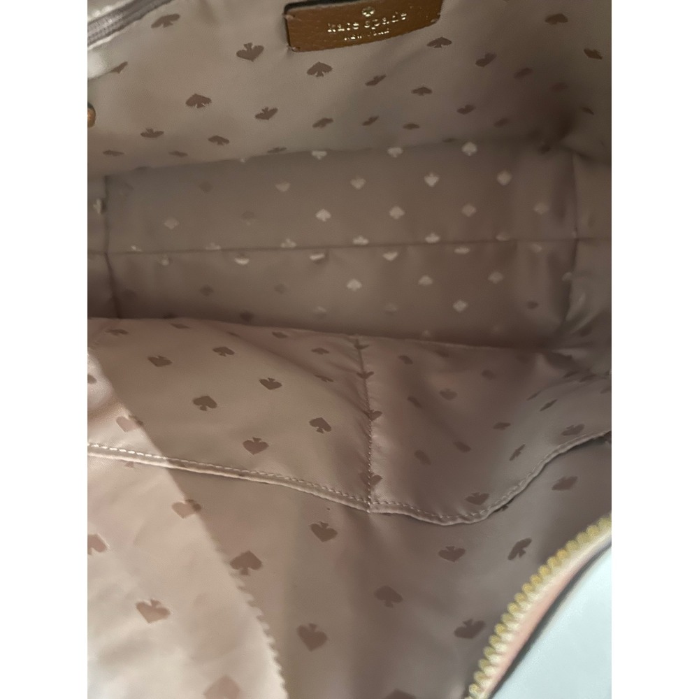 Kate Spade New York Pebbled Leather Hobo Bag Brown Crossbody Shoulder Bag - Picture 5 of 7